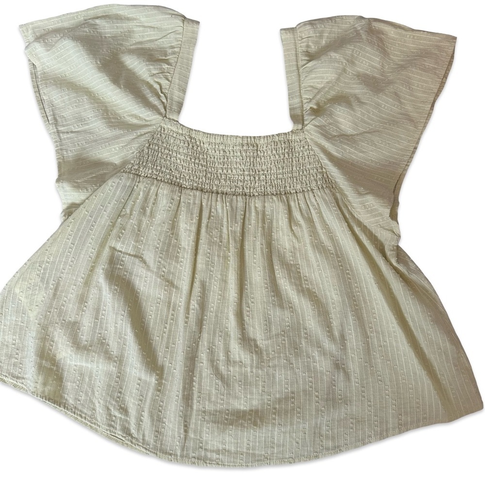Cotton-on babydoll top pale yellow Size M